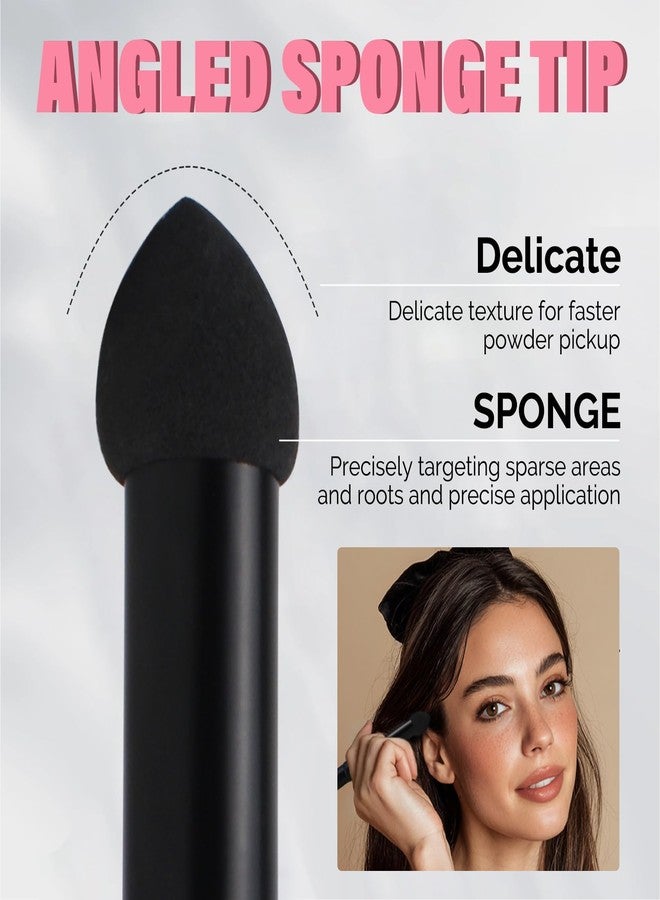 VOLLUCK Dual-Ended Hairline Powder Brush, 2-in-1 Travel Makeup Brush Set with Sponge & Root Angled Concealer/Contour Tip for Seamless Blending Root Touch Up, Soft, Easy to Color - Image 5